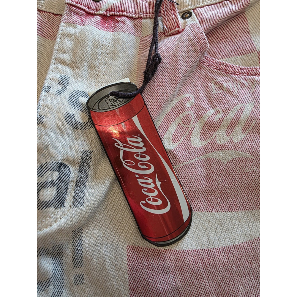 Rollas Coca Cola Jeans High Rise Straight Size 27x29 Collab Limited NWT $160 - Picture 11 of 12